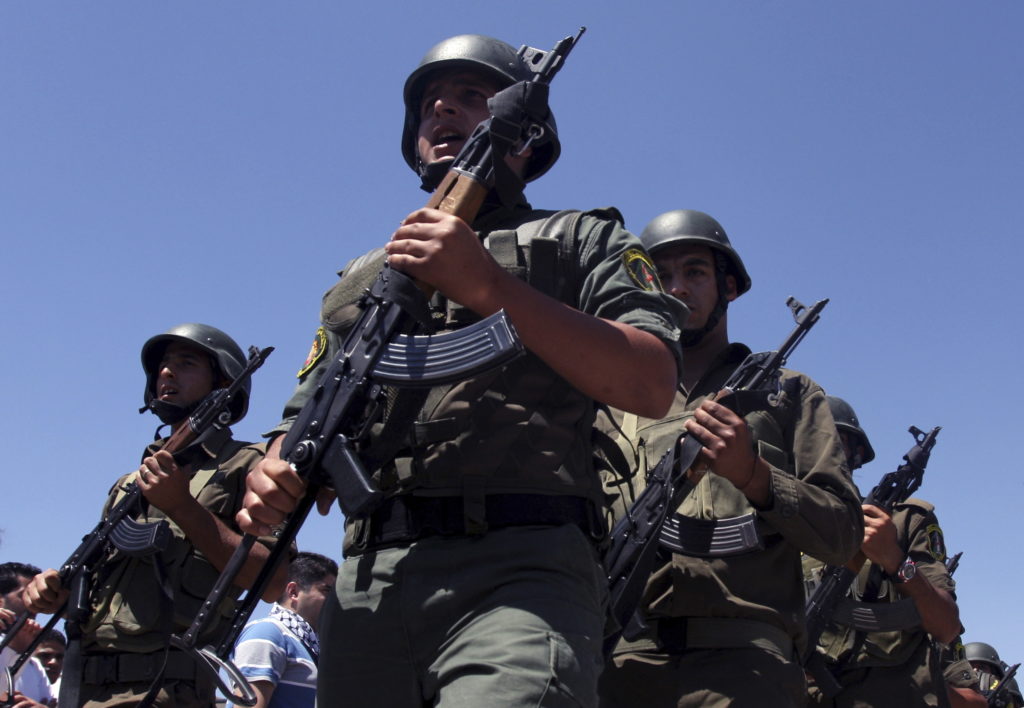 Palestinian security officers