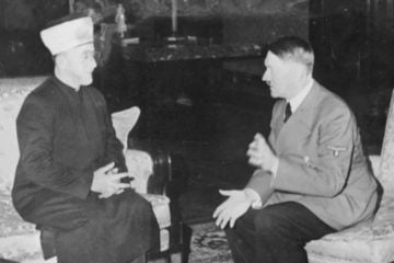 Palestinian Arab leader Haj Amin al-Husseini meets with Adolf Hitler