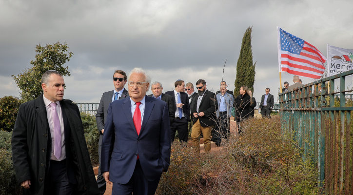 Friedman visits settlement leaders in Judea and Samaria to discuss ‘Deal of the Century’
