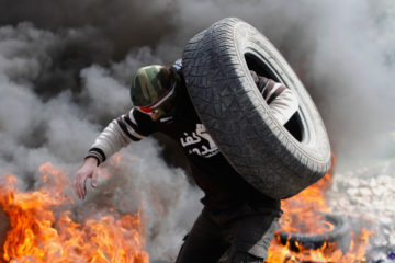 Palestinian demonstrators