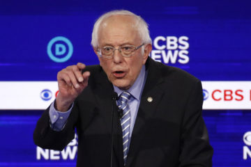 Democratic presidential candidate Sen. Bernie Sanders, I-Vt., speaks during a Democratic debate, Tuesday, Feb. 25, 2020, in Charleston, S.C.