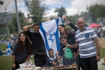 Israelis barbecue during Israel's 71st Independence Day celebrations