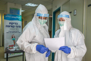 Medical team members handling coronavirus