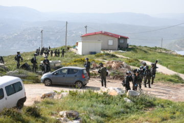 Israeli security forces near Yitzhar