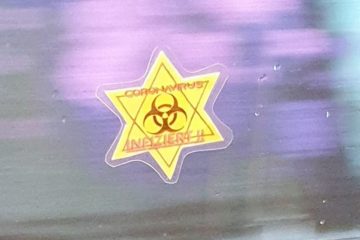 hamburg anti-semitism sticker coronavirus