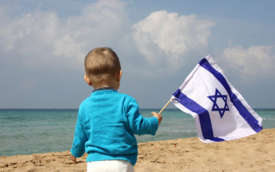 Child with Israeli flag