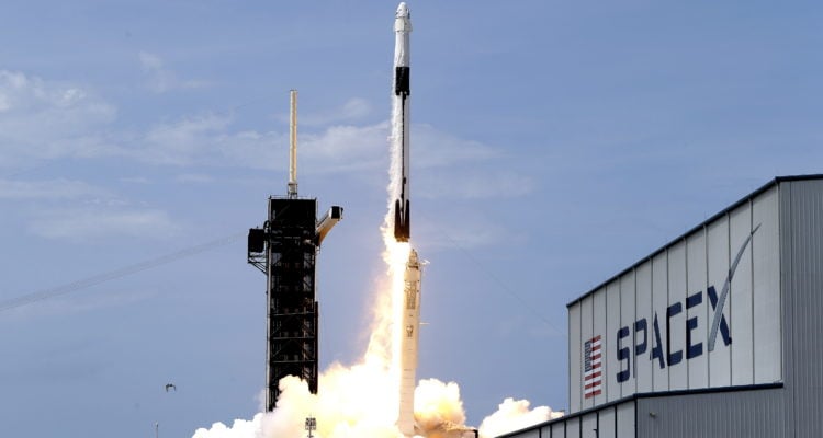 ‘Back in the game’: SpaceX ship blasts off with 2 astronauts