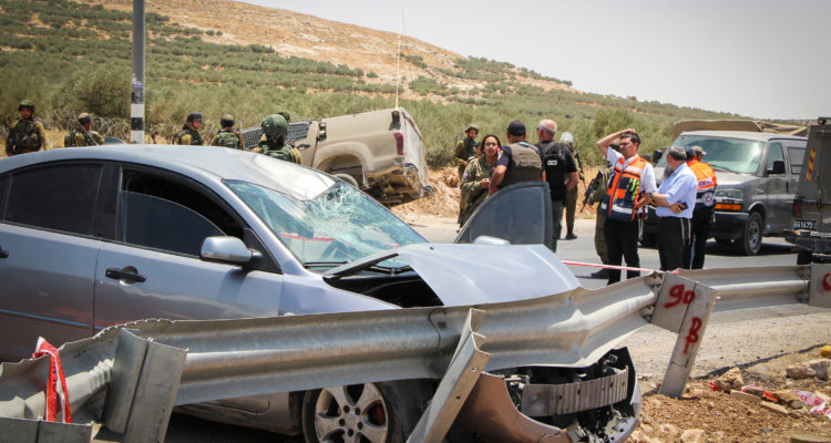 Palestinian car-rammer eliminated during terror attack in Samaria