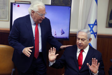 Prime Minister Benjamin Netanyahu and US Ambassador Israel David Friedman