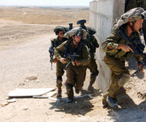 IDF soldiers training at the Tze'elim base