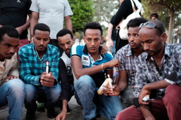 African illegals in south Tel Aviv