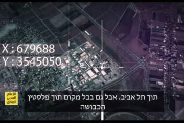 hezbollah video of missiles hitting tel aviv