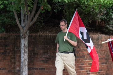 Neo-Nazi at the Charlottesville Unite The Right rally in 2017