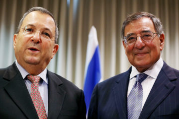 Defense Secretary Leon Panetta and Israeli Defense Minister Ehud Barak