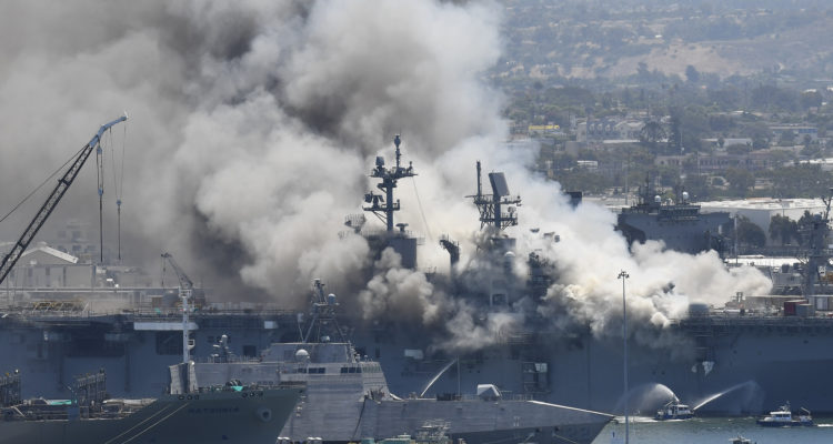 Defense official: Arson suspected as cause of US Navy ship fire