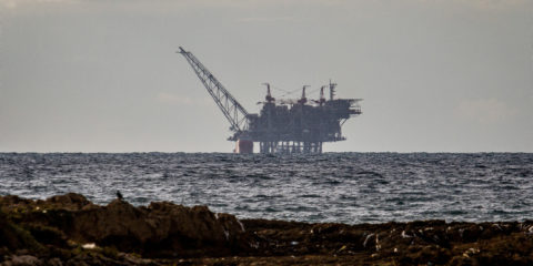 Leviathan natural gas field ocean rig