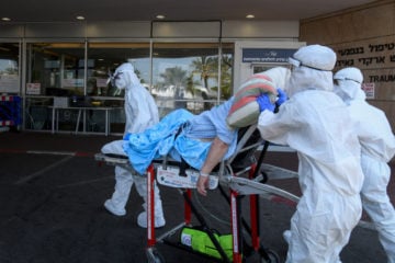 coronavirus patient at the Sheba Medical Center