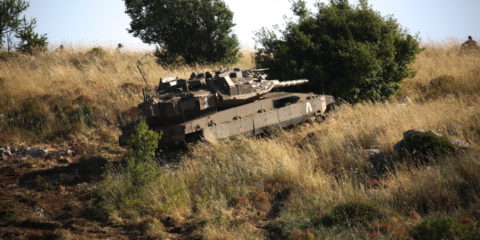 IDF tank on Lebanese border