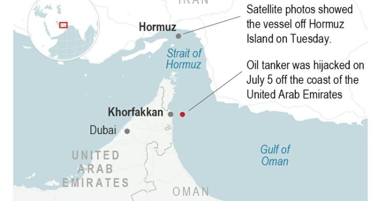 US-sought tanker ‘hijacked’ off UAE now in Iran
