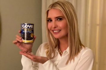 Ivanka Trump with can of Goya beans