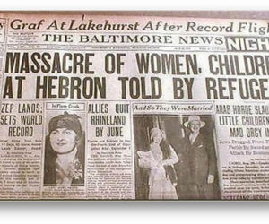 Headline 1929 Hebron Massacre
