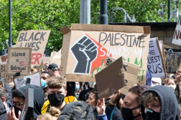 palestine mixed with black lives matter
