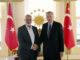 Recep Tayyip Erdogan, (R) right, and Hamas leader Ismail Haniyeh