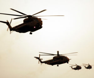 Israeli army helicopters.