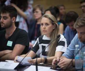 Human rights attorney Gaby Lasky at the Knesset, on July 2, 2018, in Jerusalem, Israel. (Flash 90/Hadas Parush)