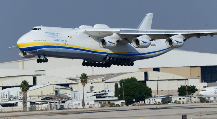 World’s largest plane lands in Israel with US-made trucks for Iron Dome