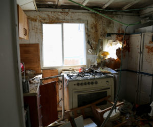 Damage to the Malka family home caused by a rocket in the southern Israeli city of Sderot, August 21, 2020. (Flash90