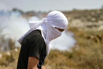 A Palestinian stone thrower