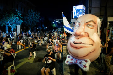 Israelis protest against Prime Minister Benjamin Netanyahu