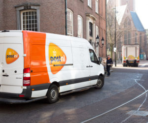 A Dutch Postal Service truck