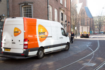 A Dutch Postal Service truck