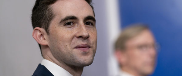 Avi Berkowitz, Assistant to the President and Special Representative for International Negotiations at the White House in Washington, Thursday, Aug. 13, 2020. (AP Photo/Andrew Harnik)