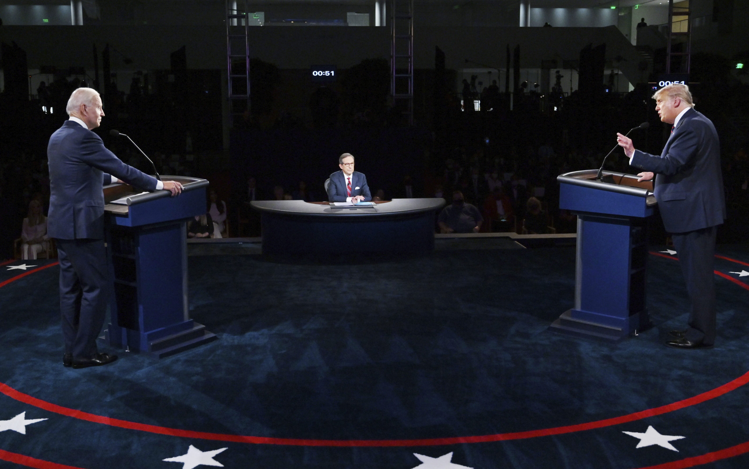 Donald Trump and Joe Biden at the first election debate