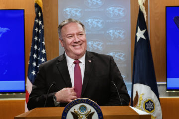 Secretary of State Mike Pompeo speaks during a news conference at the State Department in Washington, Wednesday, Oct. 21, 2020. (AP Photo/Pool/Nicholas Kamm)