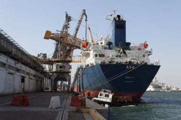 Ship in Haifa Port