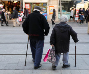 elderly couple in Jerusalem
