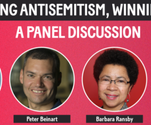 The speakers for the Jewish Voice for Peace-sponsored "Dismantling anti-Semitism, winning justice" panel.(Twitter/Jewish Voice for Peace/Screenshot)