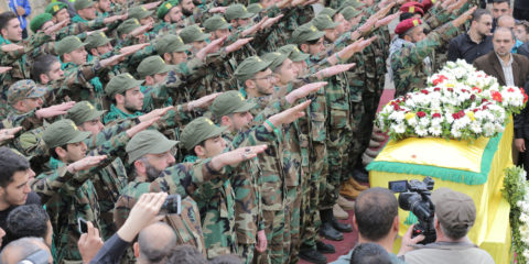 Hezbollah nazi salute