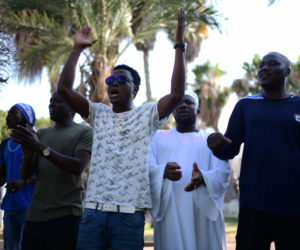 Sudanese demonstrate in South Tel Aviv, June 30, 2019. (Flash90/Tomer Neuberg)