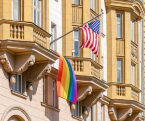 LGBTQ flag US embassy