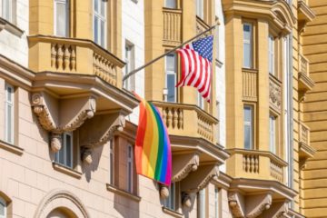 LGBTQ flag US embassy