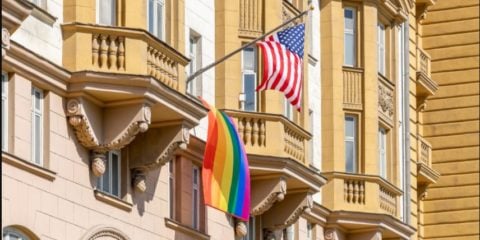 LGBTQ flag US embassy