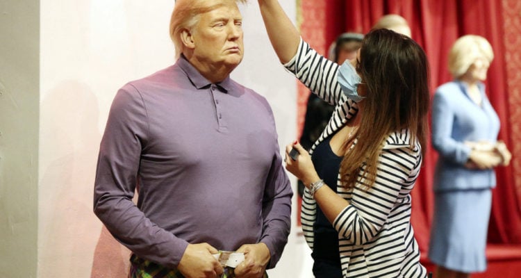 Visitors pummel Trump wax figure, forcing its removal from museum