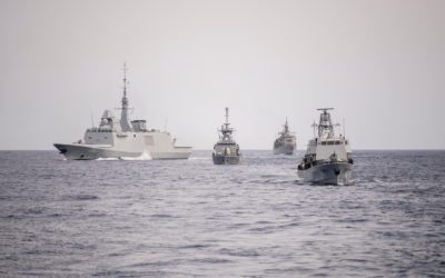 Warships on the Mediterranean