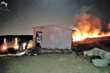 Firebombed structure in Samaria