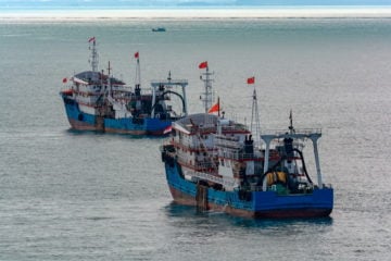 Chinese commercial fishing boats